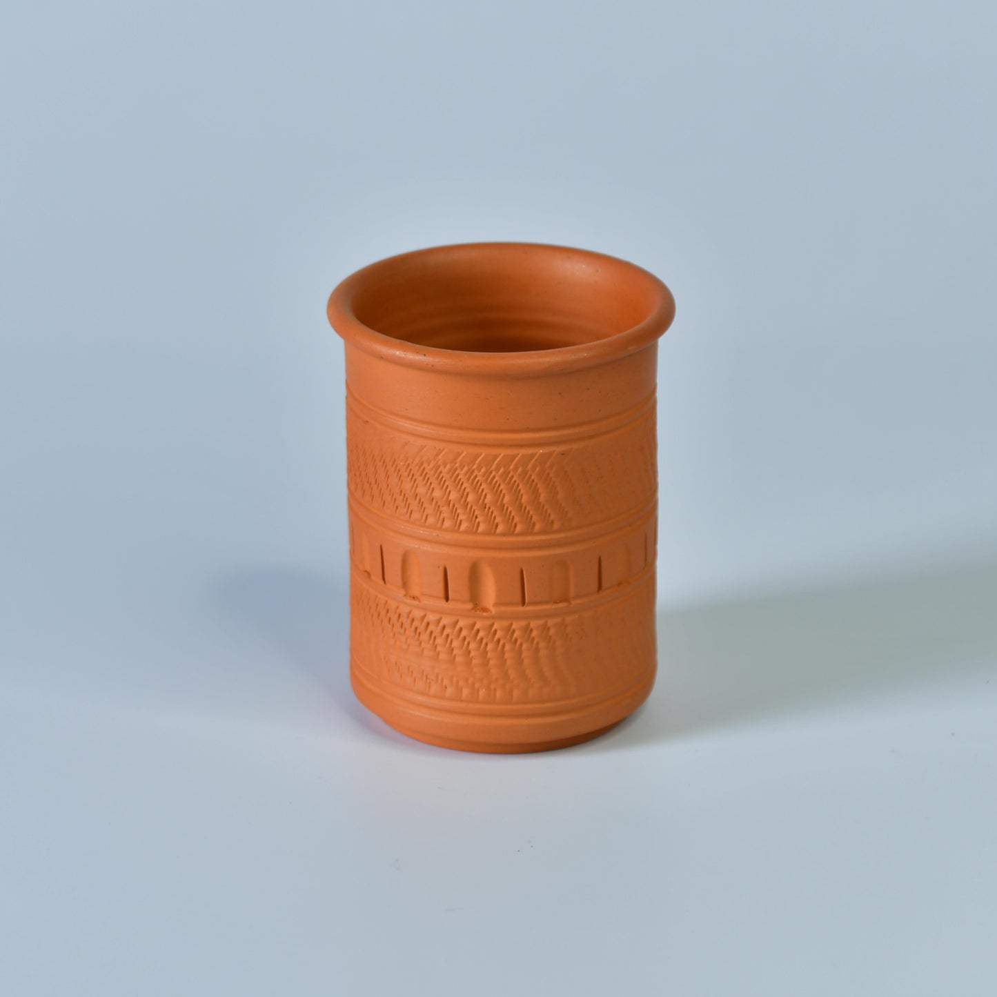Etched Print Terracotta Glasses