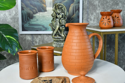 Sowpeace Earthy Elegance: Handcrafted Jug for Every Sip & Stash