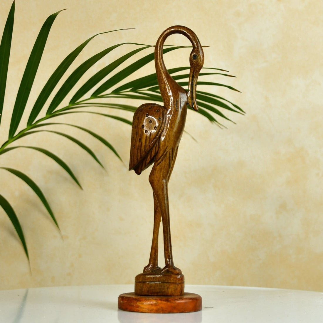 Sowpeace Hand - Carved Flamingo: Tropical Elegance on Your Tabletop - Tabletop - Sowpeace - Animal - New Arrivals
