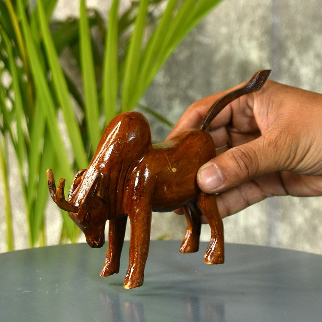 Sowpeace Small Wooden Ox: Artisan Home Decor - Tabletop - Sowpeace - Animal - New Arrivals