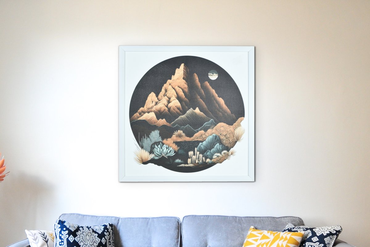 Chitran Desert Mountain Wall Art -Wall painting-Chitran by sowpeace-Chitran Desert Mountain Wall Art --Sowpeace