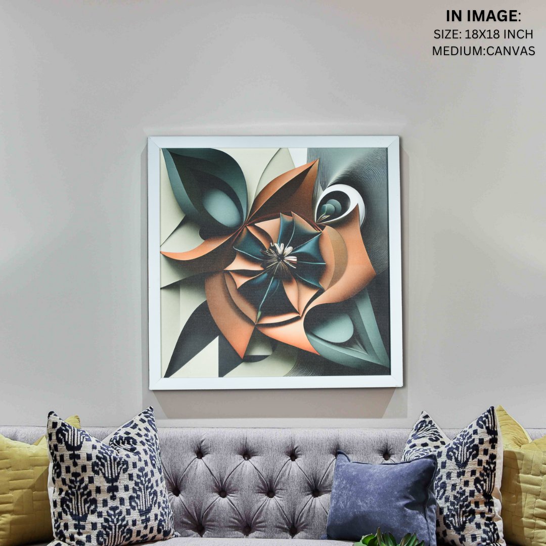 Chitran Geometric Flower Wall Art -Wall painting-Chitran by sowpeace-Chitran Geometric Flower Wall Art-CH-WRT-GEF-Sowpeace