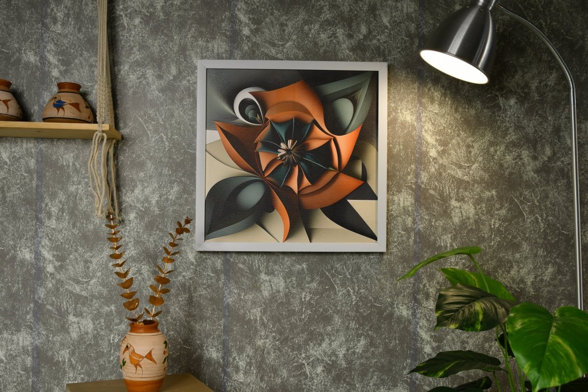 Chitran Geometric Flower Wall Art -Wall painting-Chitran by sowpeace-Chitran Geometric Flower Wall Art-CH-WRT-GEF-Sowpeace