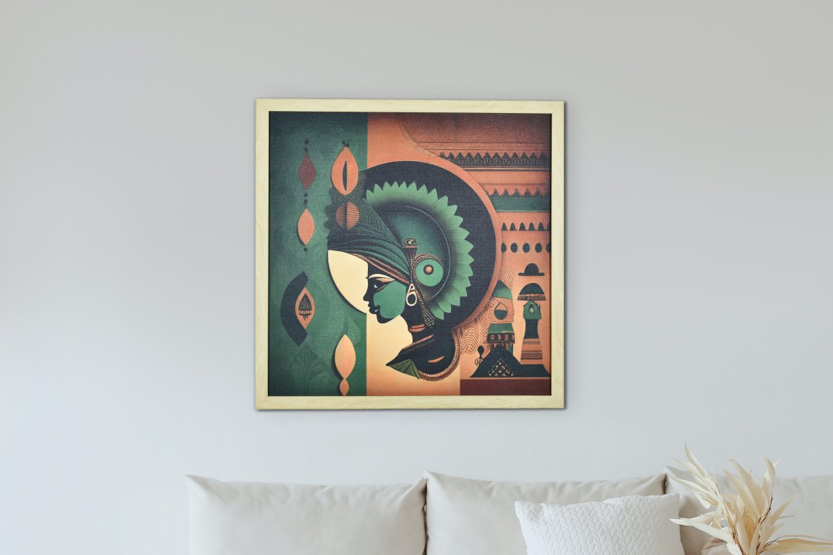 Chitran Rajasthani Fusion Wall Art -Wall painting-Chitran by sowpeace-Chitran Rajasthani Fusion Wall Art--Sowpeace