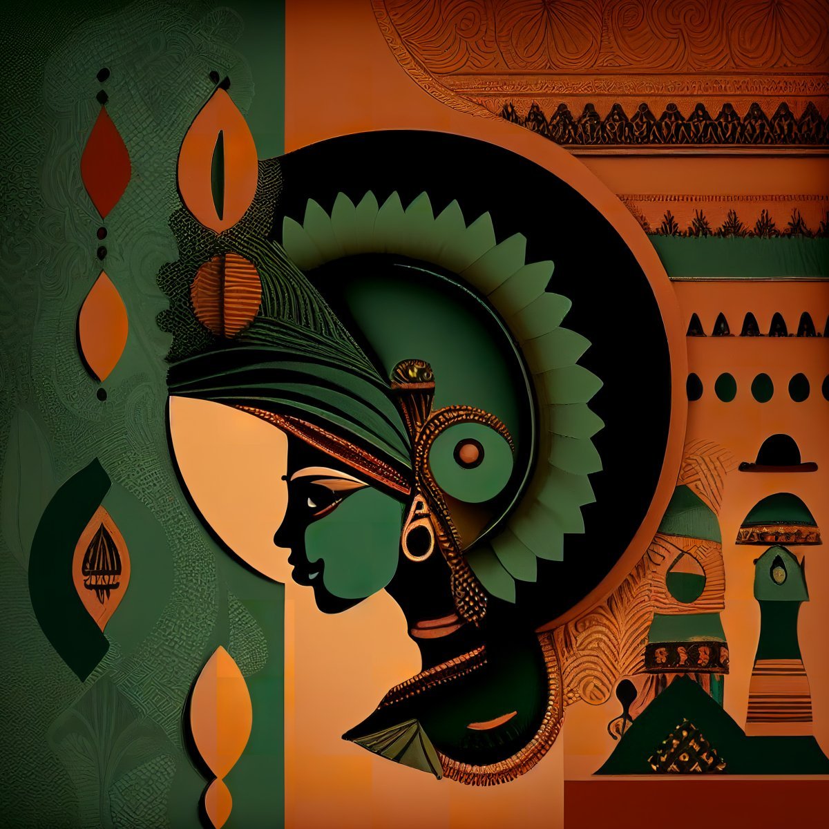 Chitran Rajasthani Fusion Wall Art -Wall painting-Chitran by sowpeace-Chitran Rajasthani Fusion Wall Art set of 3 -Wall painting-Chitran by sowpeace-Chitran Rajasthani Fusion Wall Art set of 3--Sowpeace-CH-WRT-TIS-Sowpeace