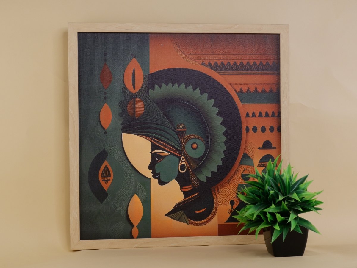 Chitran Rajasthani Fusion Wall Art -Wall painting-Chitran by sowpeace-Chitran Rajasthani Fusion Wall Art-CH-WRT-TIS-Sowpeace