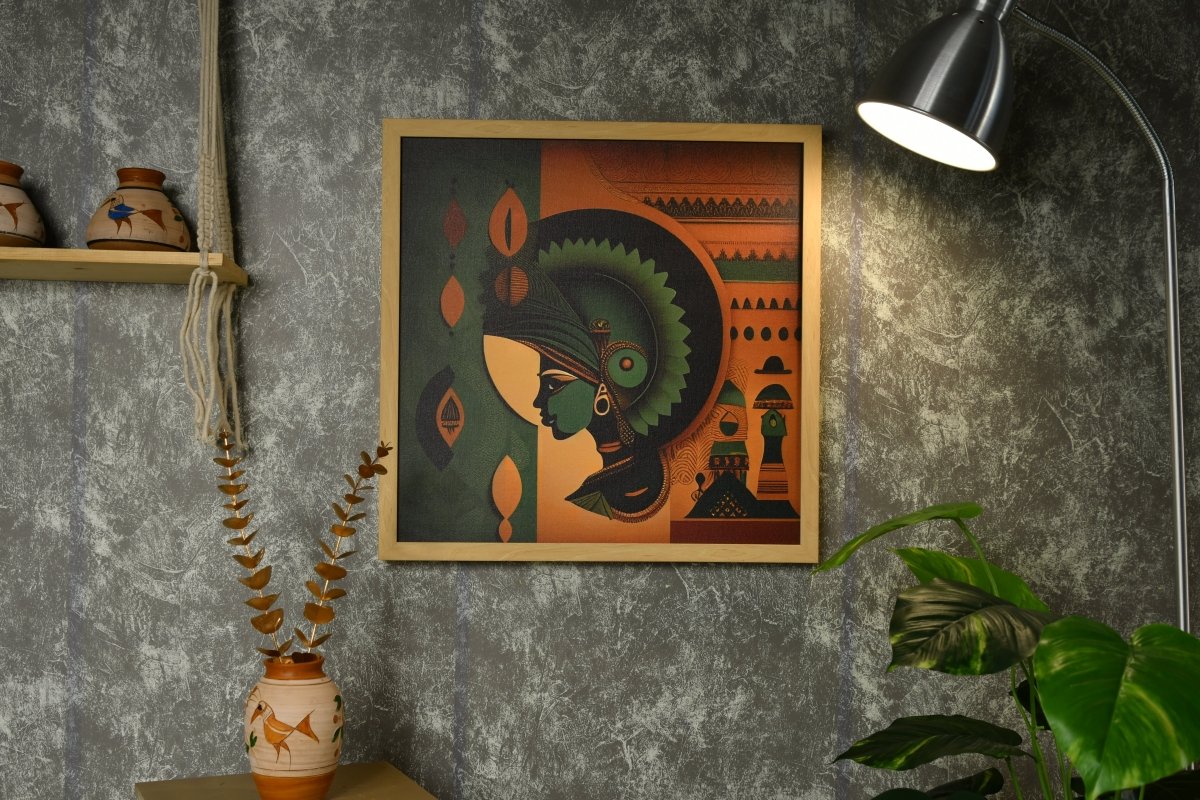 Chitran Rajasthani Fusion Wall Art -Wall painting-Chitran by sowpeace-Chitran Rajasthani Fusion Wall Art-CH-WRT-TIS-Sowpeace