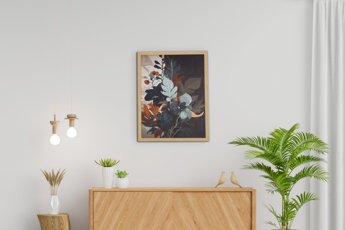 Chitran Wild leaves Abstract Wall Art -Wall painting-Chitran by sowpeace-Chitran Wild leaves Abstract Wall Art--Sowpeace