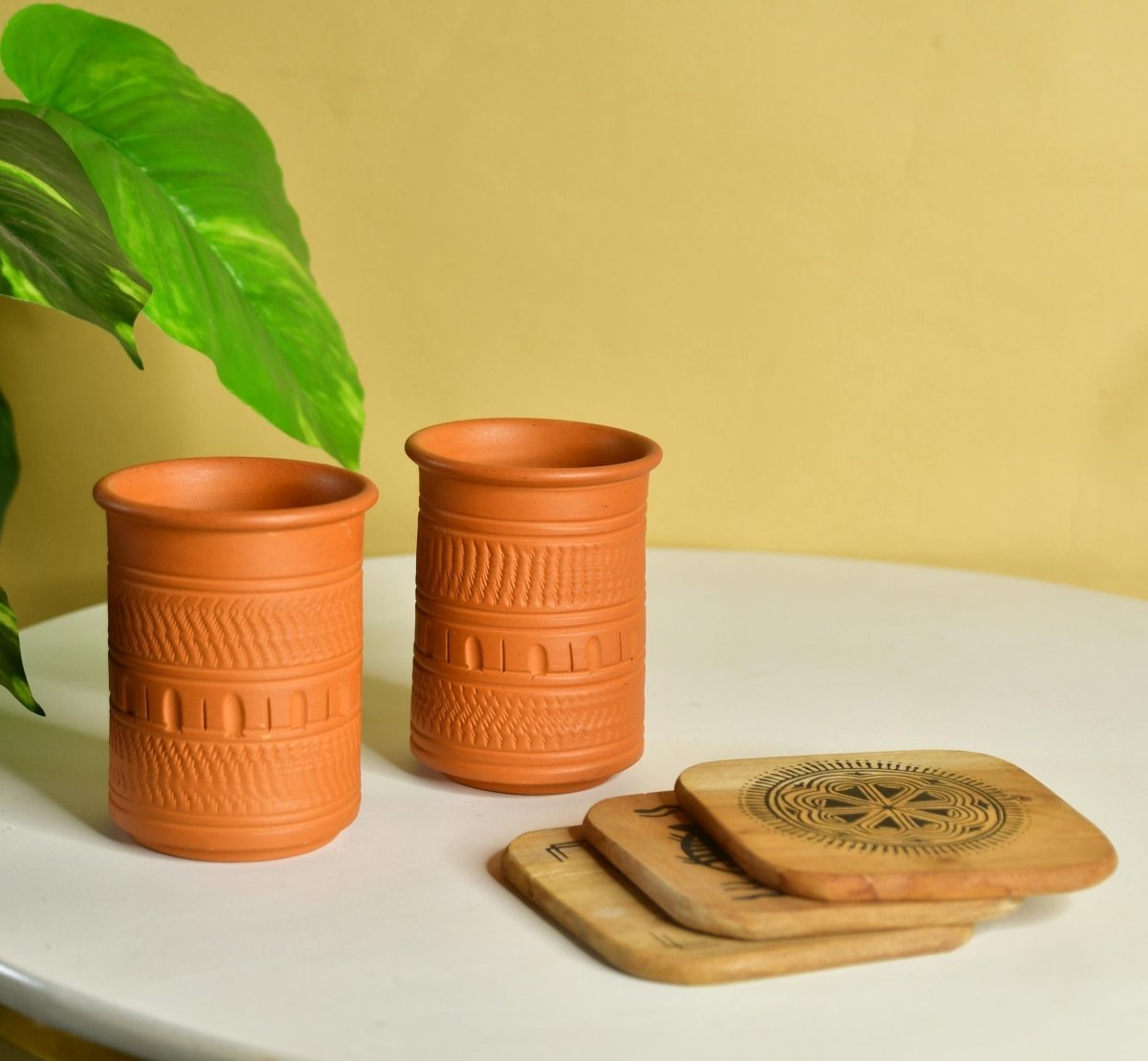 Etched Print Terracotta Glasses -Utensils-Sowpeace-Etched Print Terracotta Glasses -Utensils-Sowpeace-Etched Print Terracotta Glasses-Terr-Uten-Terr-PWGU-Sowpeace-Terr-Uten-Terr-PWGU-Sowpeace