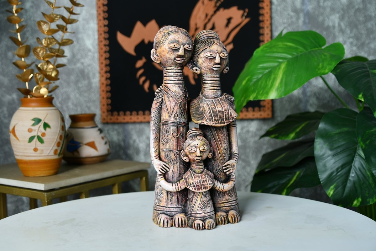 Kayan Tribal Ancestral Tapestry -terracotta tabletop-Sowpeace-Kayan Tribal Ancestral Tapestry-Terr-Terr-TT-KF-Sowpeace