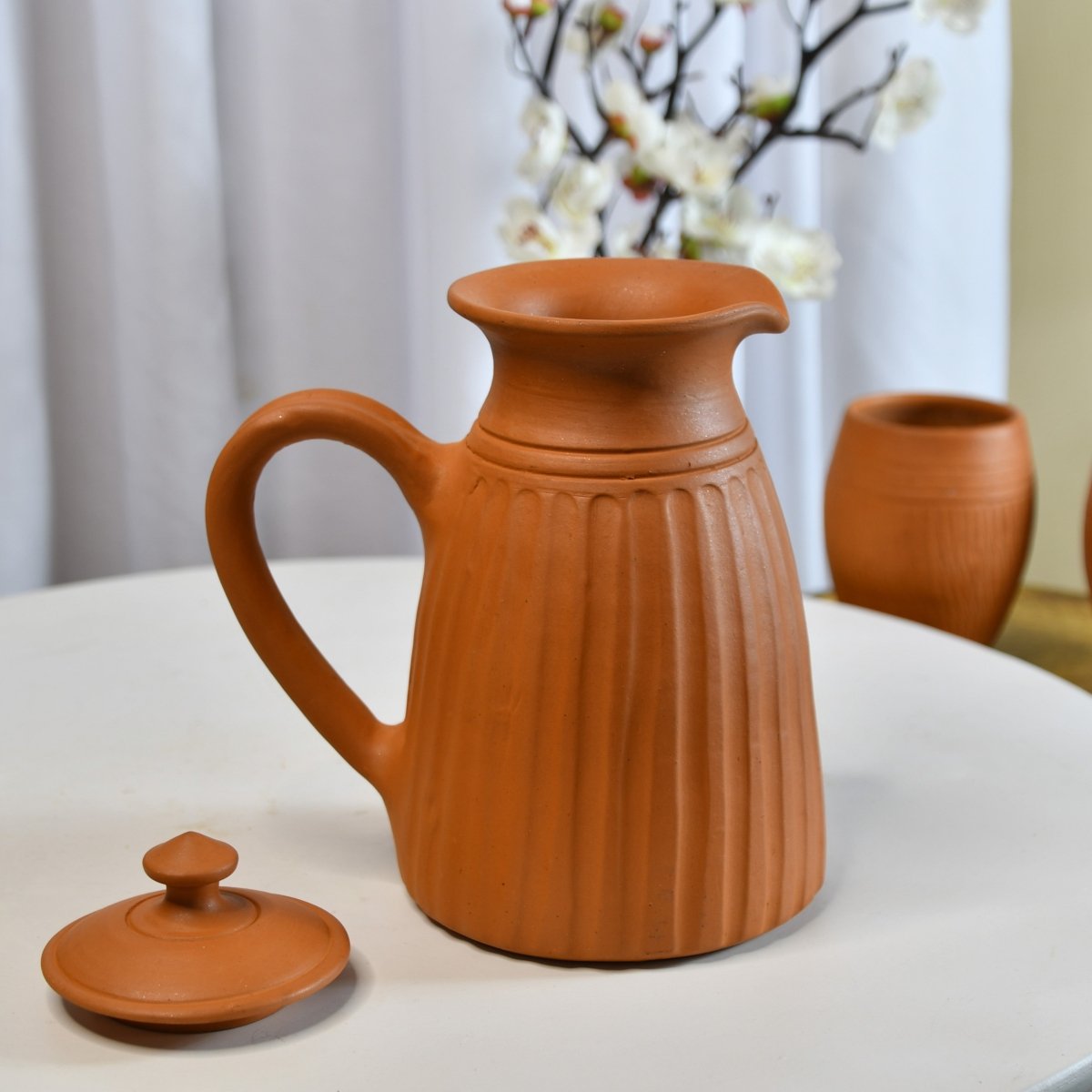 Large Terracotta flat-base Jug -Utensils-Sowpeace-Sowpeace Premium Large Terracotta flat-base Jug . -Utensils-Sowpeace-Sowpeace Premium Large Terracotta flat-base Jug .-Terr-Uten-Terr-TJUL-Sowpeace-Terr-Uten-Terr-TJUL-Sowpeace