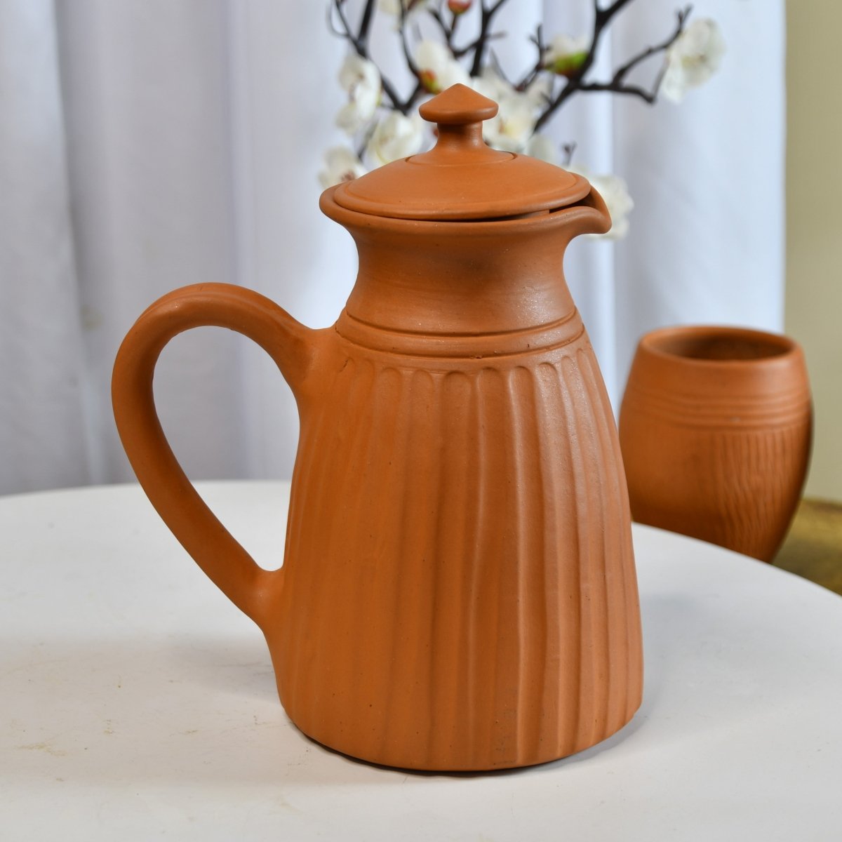 Large Terracotta flat-base Jug -Utensils-Sowpeace-Sowpeace Premium Large Terracotta flat-base Jug . -Utensils-Sowpeace-Sowpeace Premium Large Terracotta flat-base Jug .-Terr-Uten-Terr-TJUL-Sowpeace-Terr-Uten-Terr-TJUL-Sowpeace