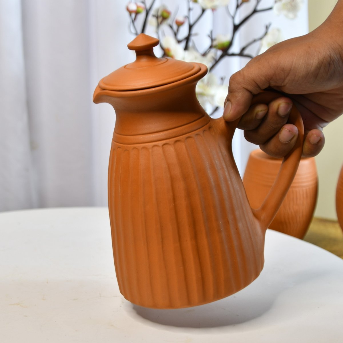 Large Terracotta flat-base Jug -Utensils-Sowpeace-Sowpeace Premium Large Terracotta flat-base Jug . -Utensils-Sowpeace-Sowpeace Premium Large Terracotta flat-base Jug .-Terr-Uten-Terr-TJUL-Sowpeace-Terr-Uten-Terr-TJUL-Sowpeace