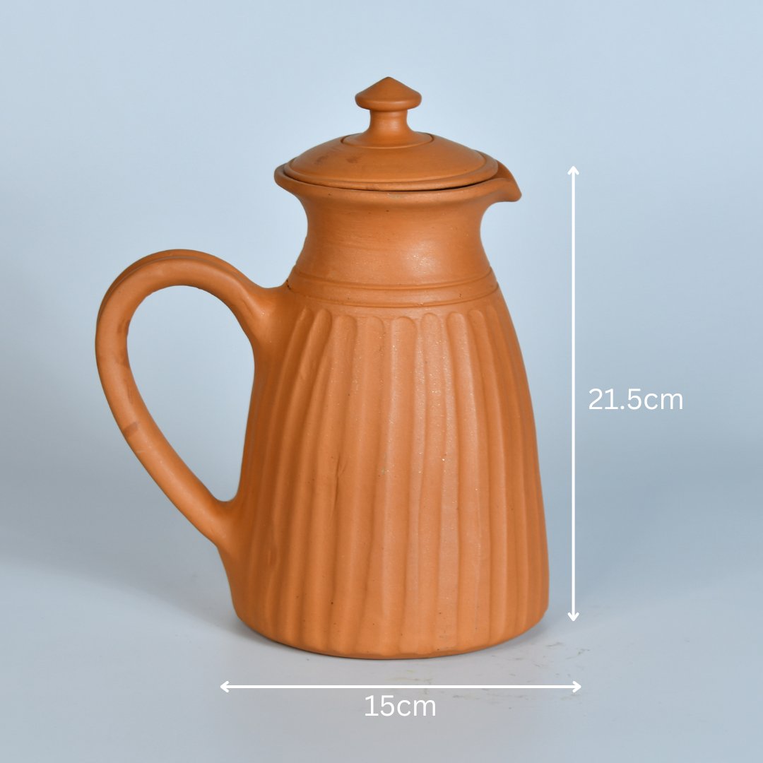 Large Terracotta flat-base Jug -Utensils-Sowpeace-Large Terracotta flat-base Jug-Terr-Uten-Terr-TJULLMSC3-Sowpeace