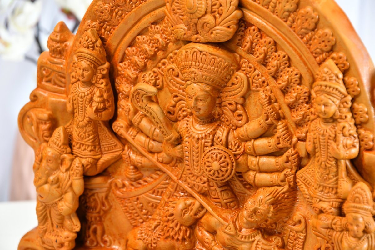 Maa Durga And Her Children Large Terracotta Sculpture -terracotta tabletop-Sowpeace-Maa Durga And Her Children Large Terracotta Sculpture -terracotta tabletop-Sowpeace-Maa Durga And Her Children Large Terracotta Sculpture-Terr-Terr-TT-TLDRG-Sowpeace-Terr-Terr-TT-TLDRG-Sowpeace