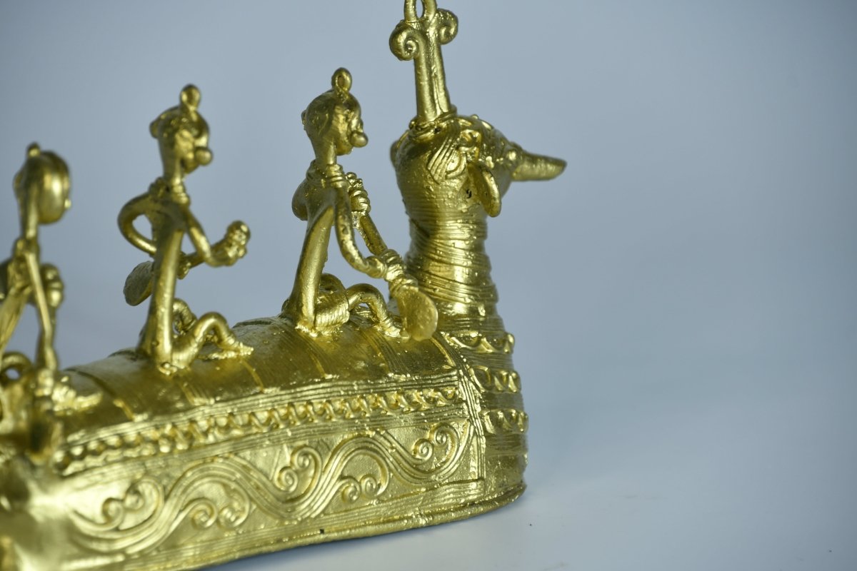 Premium Brass Dhokra Art Ancient Boat -Dhokra-Sowpeace-Premium Brass Dhokra Art Ancient Boat -Dhokra-Sowpeace-Premium Brass Dhokra Art Ancient Boat-Dok-LBOAT-BR-TT-Sowpeace-Dok-LBOAT-BR-TT-Sowpeace