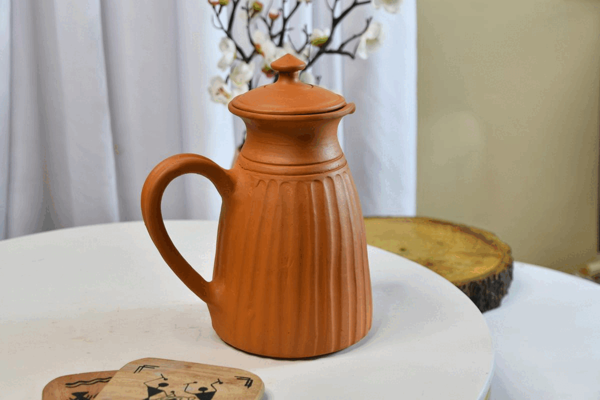 Sowpeace Premium Large Terracotta flat-base Jug . -Utensils-Sowpeace-Sowpeace Premium Large Terracotta flat-base Jug .-Terr-Uten-Terr-TJUL-Sowpeace