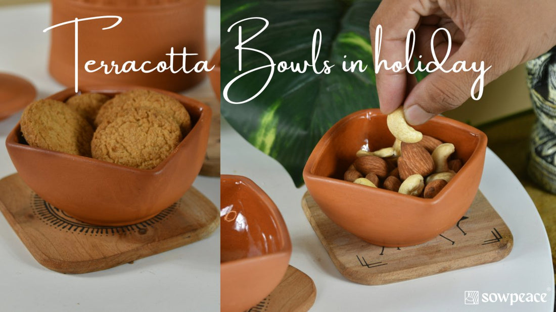 Elevate Your Winter Baking: Sowpeace's Terracotta Bowls with Ceramic Glaze for a Premium Christmas Feast - Sowpeace