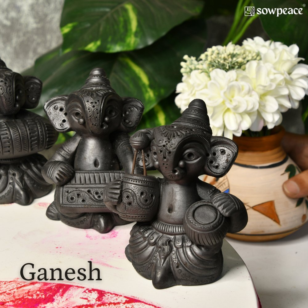 Ganesh Chaturthi: Handcrafted Ganesh Murti - Sowpeace