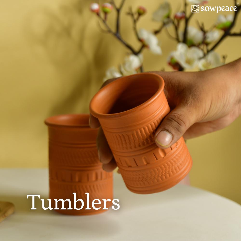 Terracotta Water Tumblers - Sowpeace