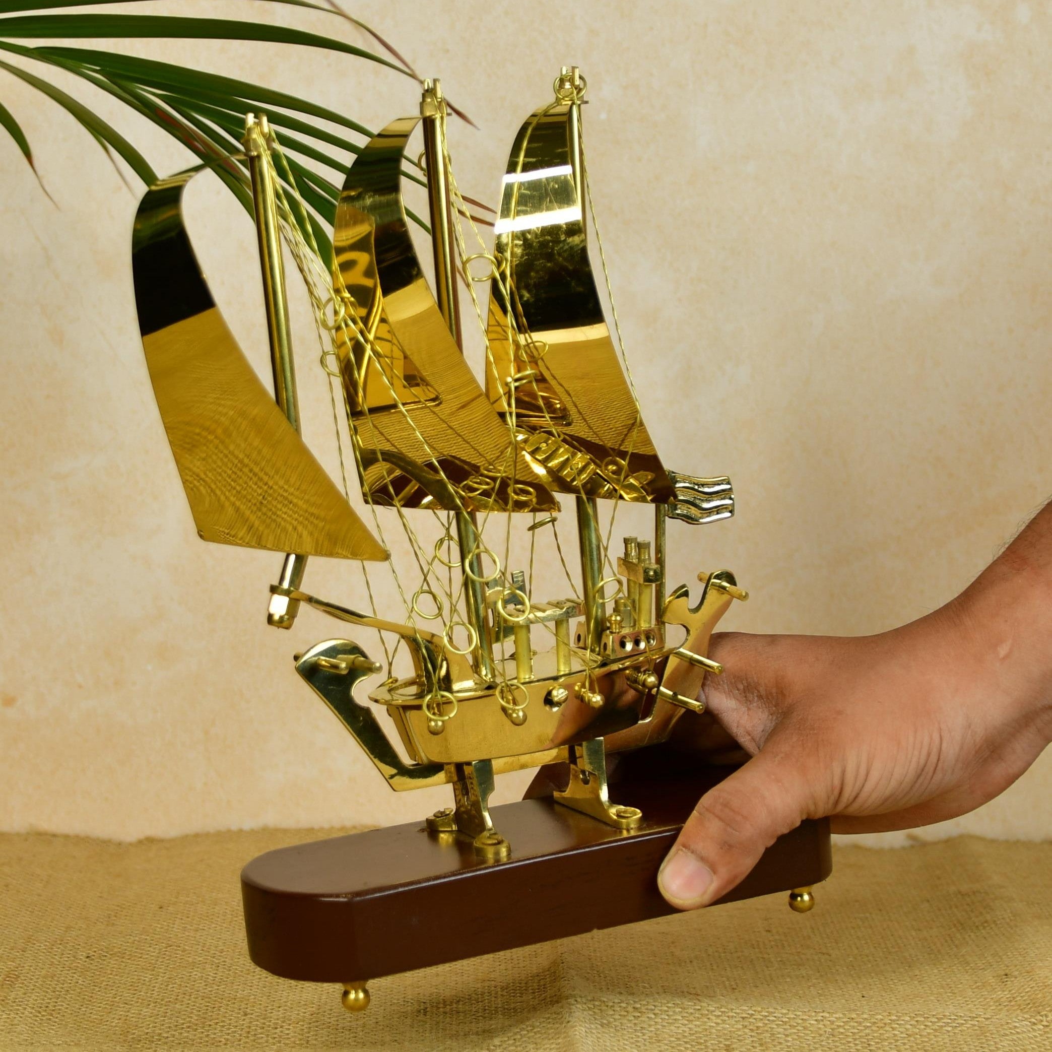 Sowpeace Brass Ship Decor