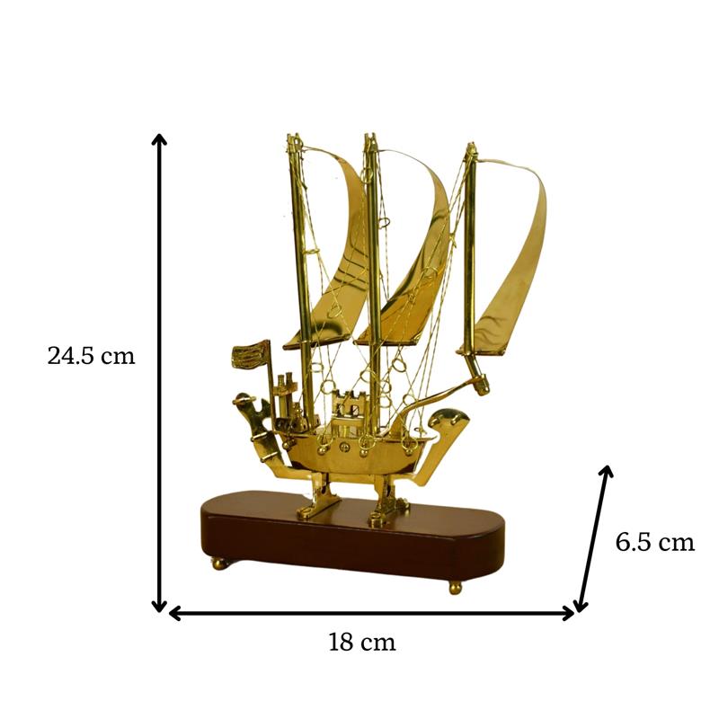 Sowpeace Brass Ship Decor