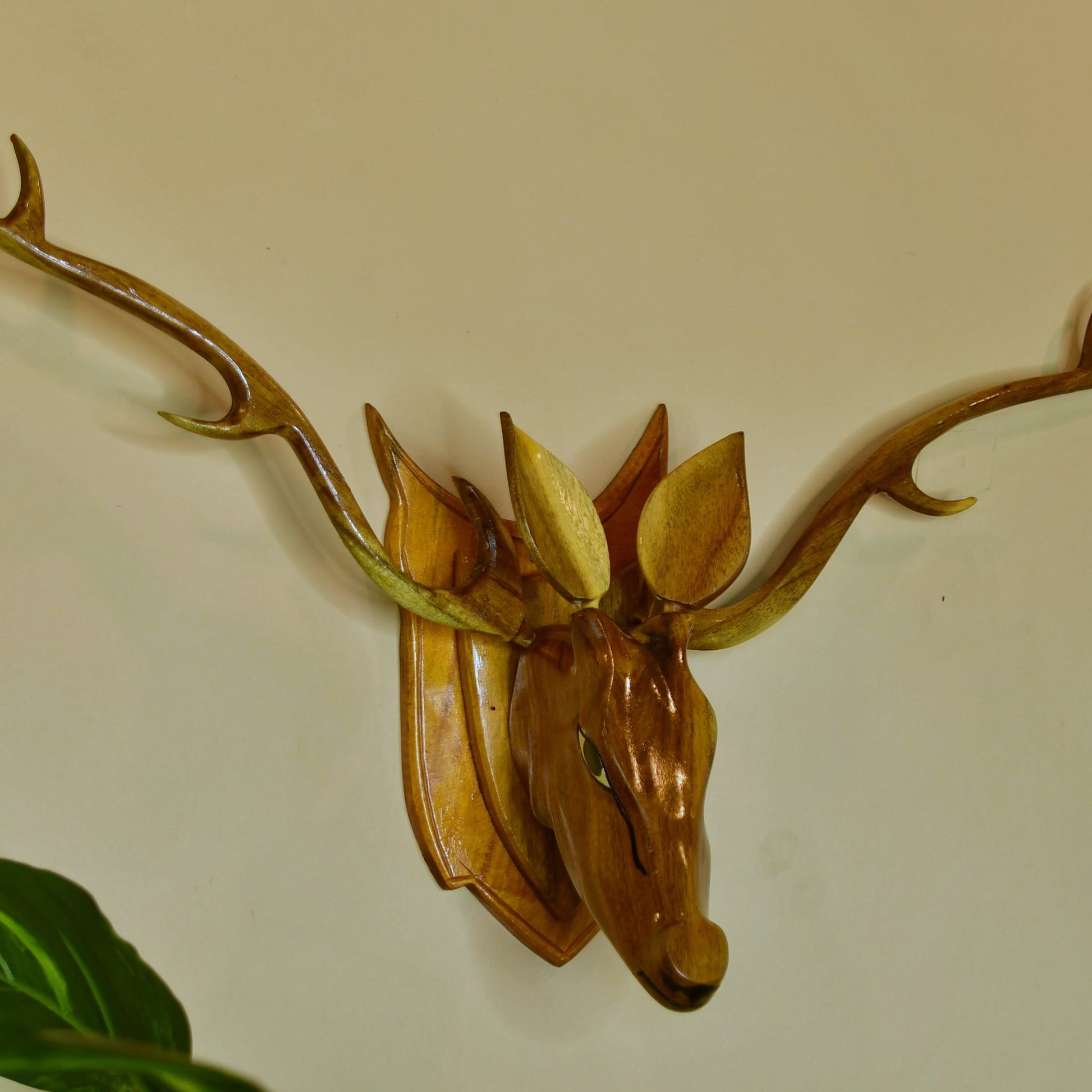 The wise head --Wooden wall hanging- Wall decor- Deer head