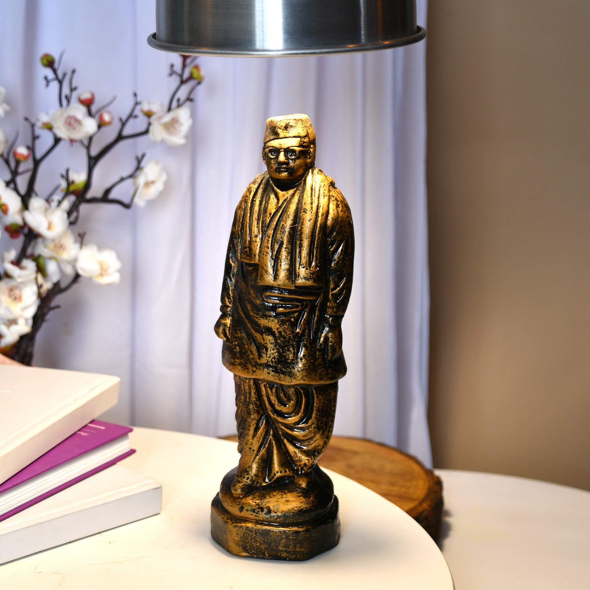 Terracotta Netaji Statue: Artisan-Made Tabletop Decor Masterpiece