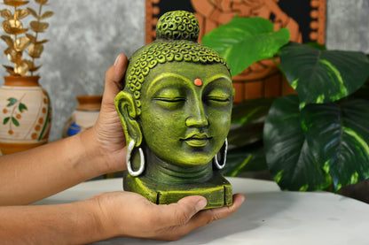 Sowpeace Large Terracotta Buddha Head: Artisan Tabletop Decor