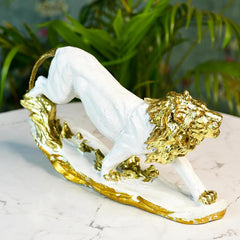 Sowpeace Resin Leaping Lion - Additional View