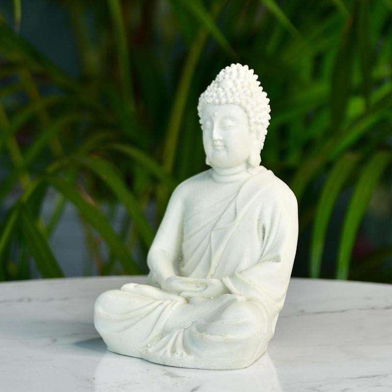 Sowpeace White Resin Buddha
