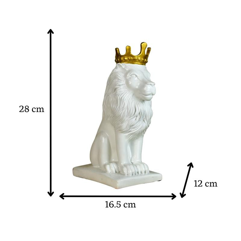 Sowpeace White Lion Showpiece