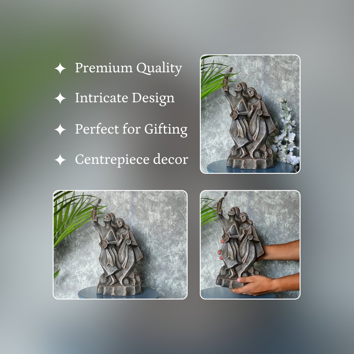 Abstract Baul: Terracotta Tabletop Elegance Decor Piece - terracotta tabletop - Sowpeace - New Arrivals - Tabletop