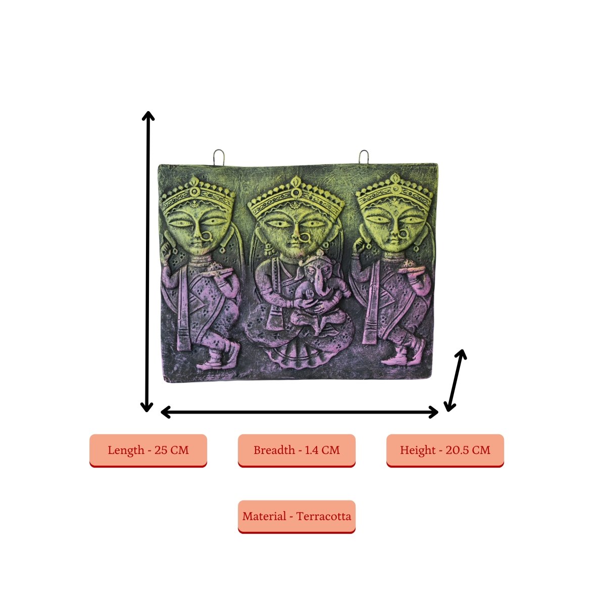 Abstract Terracotta Jamini Roy Wall Art: Artisan Home Decor - terracotta wallart - Sowpeace - God Idols - New Arrivals
