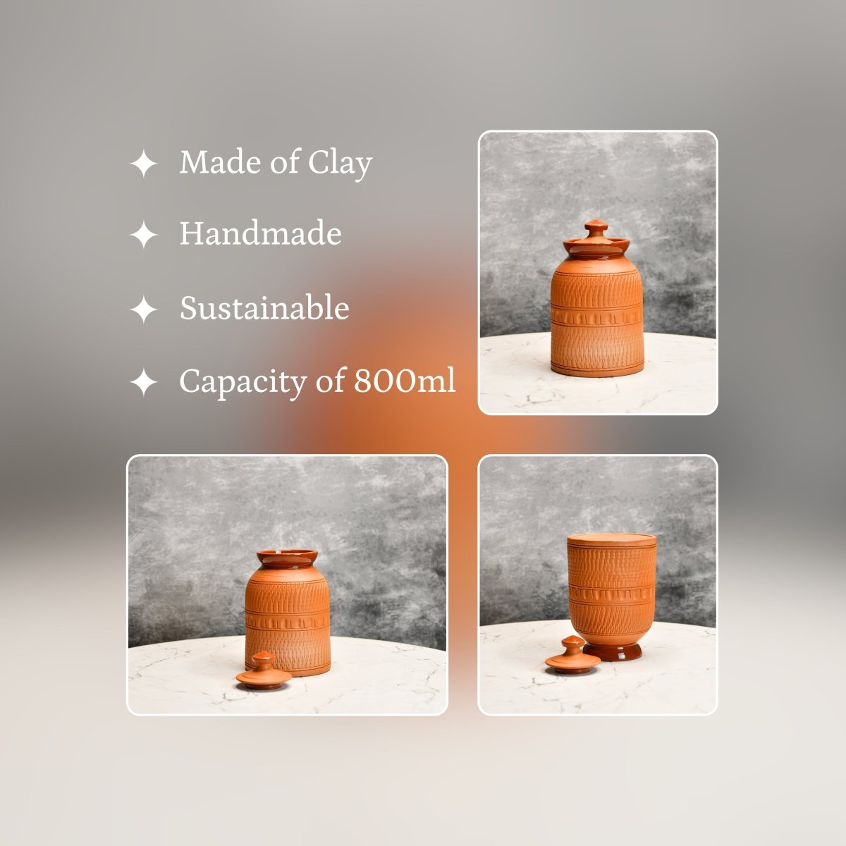 Artisan Terracotta Jar: Stylish Home & Kitchen Storage - Utensils - Sowpeace - Kitchen ware - New Arrivals