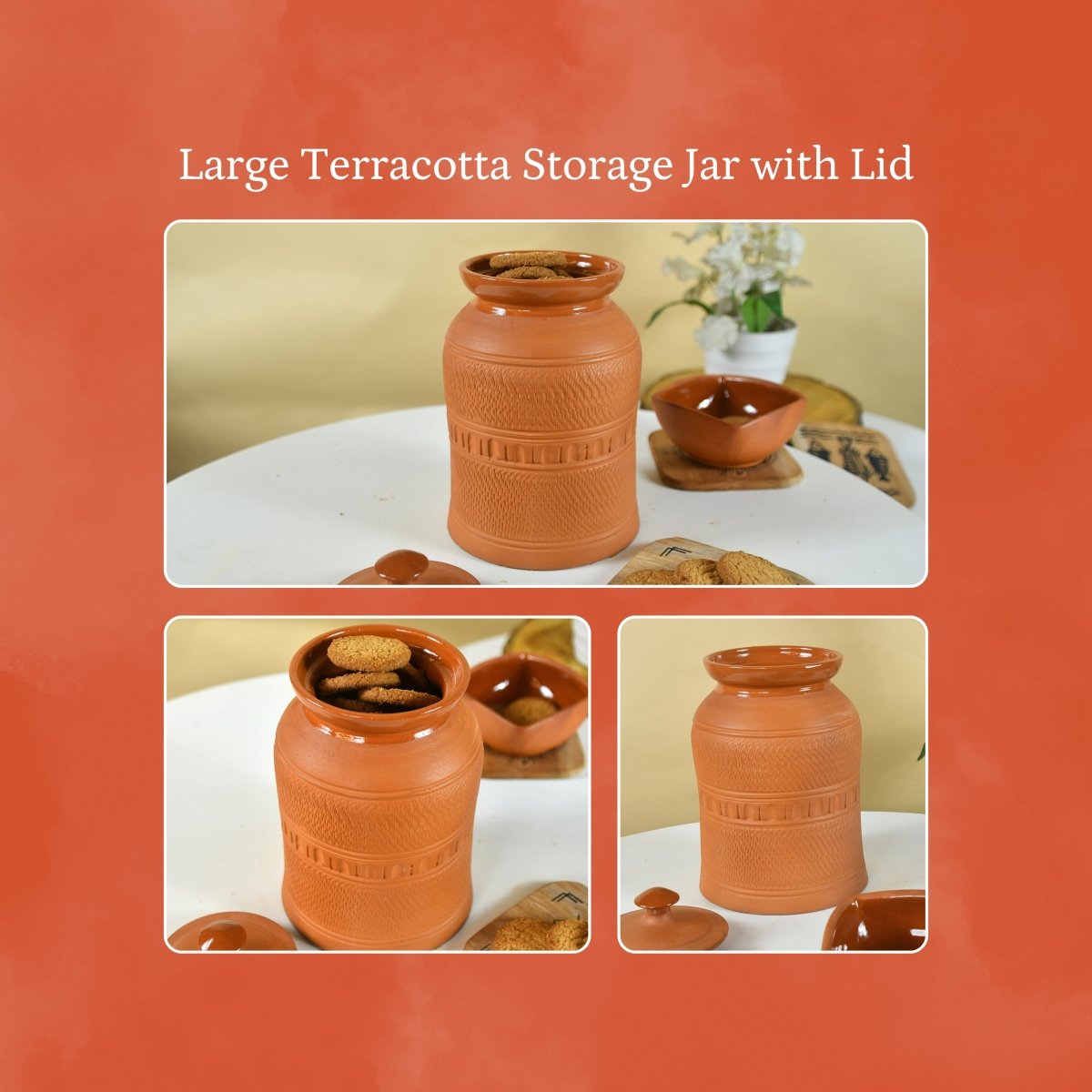 Artisan Terracotta Jar: Stylish Home & Kitchen Storage - Utensils - Sowpeace - Kitchen ware - New Arrivals