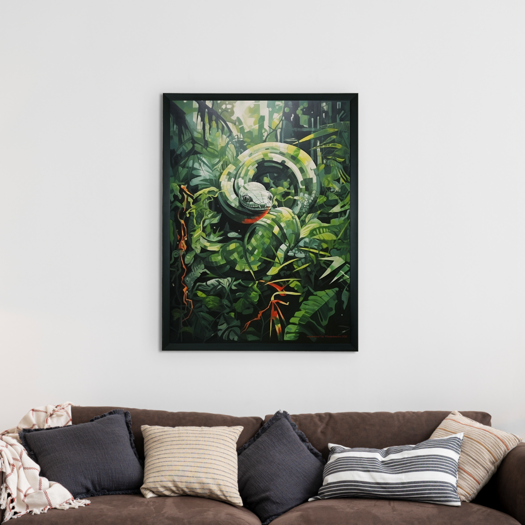 Sowpeace Harmony: Find Your Abstract Snake -Wall painting-Chitran by sowpeace-Sowpeace Harmony: Find Your Abstract Snake-CH-WRT-S1-Sowpeace