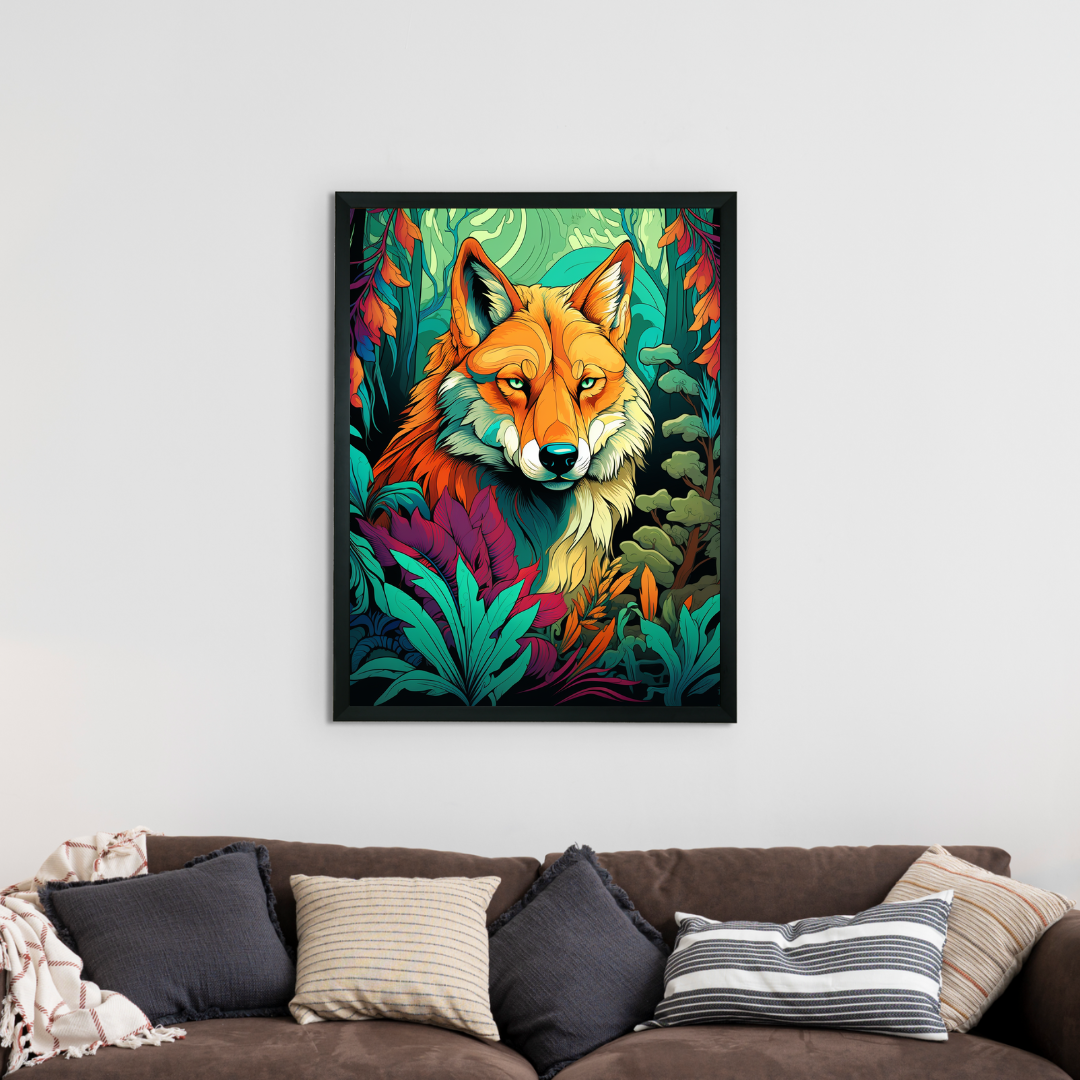 Sowpeace Harmony: Find Your Abstract Wolf -Wall painting-Chitran by sowpeace-Sowpeace Harmony: Find Your Abstract Wolf-CH-WRT-W2-Sowpeace