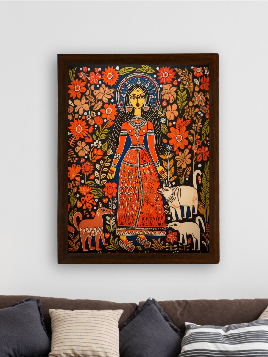 Blooming Soul: Sowpeace Handcrafted Abstract Canvas – Premium Indian - Inspired Art for Stylish and Contemporary Decor - Wall painting - Chitran by sowpeace - Blooming Soul: Sowpeace Handcrafted Abstract Canvas – Premium Indian - Inspired Art for Stylish and Contemporary Decor - Sowpeace