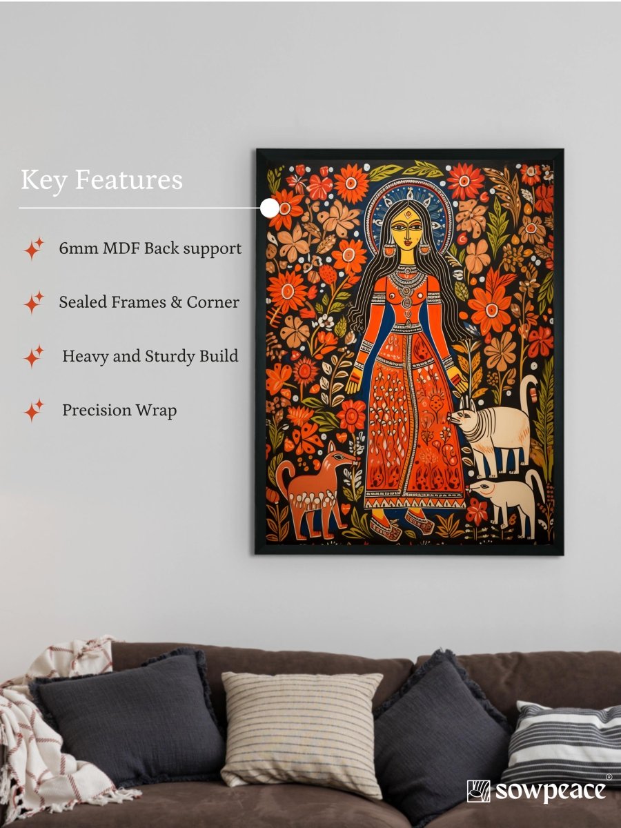 Blooming Soul: Sowpeace Handcrafted Abstract Canvas – Premium Indian - Inspired Art for Stylish and Contemporary Decor - Wall painting - Chitran by sowpeace - Blooming Soul: Sowpeace Handcrafted Abstract Canvas – Premium Indian - Inspired Art for Stylish and Contemporary Decor - Sowpeace