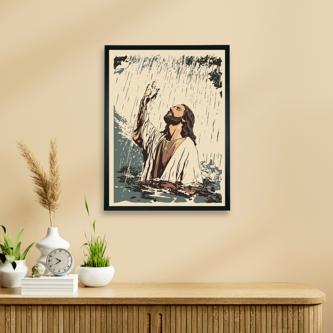 Chitran Jesus in Sacred Rain - Sowpeace - 