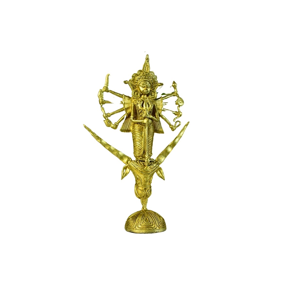 Dhokra Craft - Goddess Durga Mahishasur Mardini Brass Decor - Dhokra - Sowpeace - Diwali - Dokra