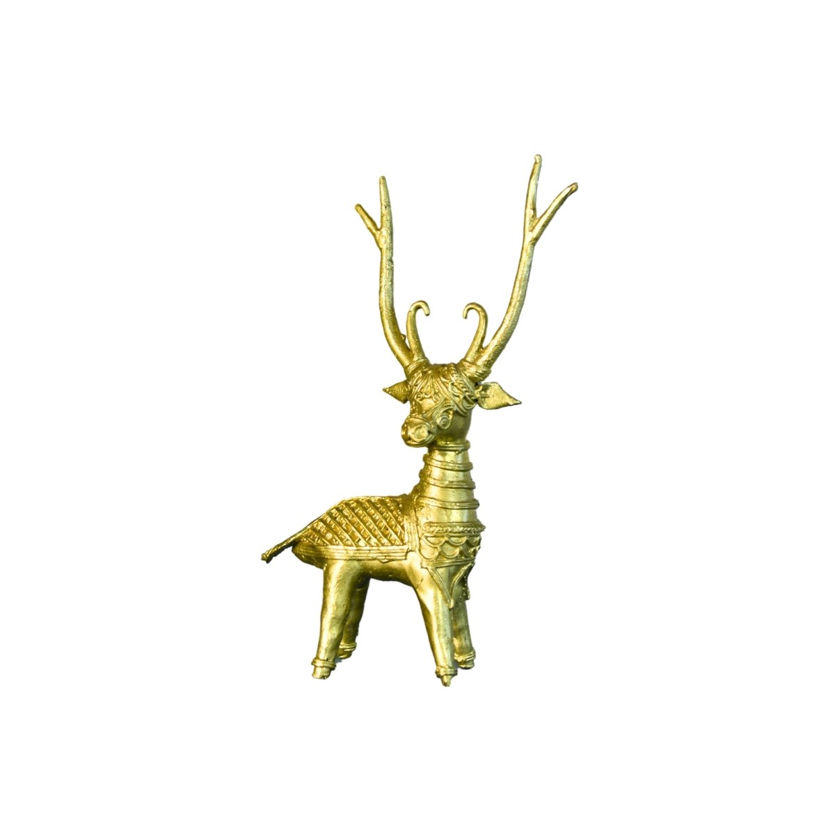 Dhokra Deer Brass Tabletop