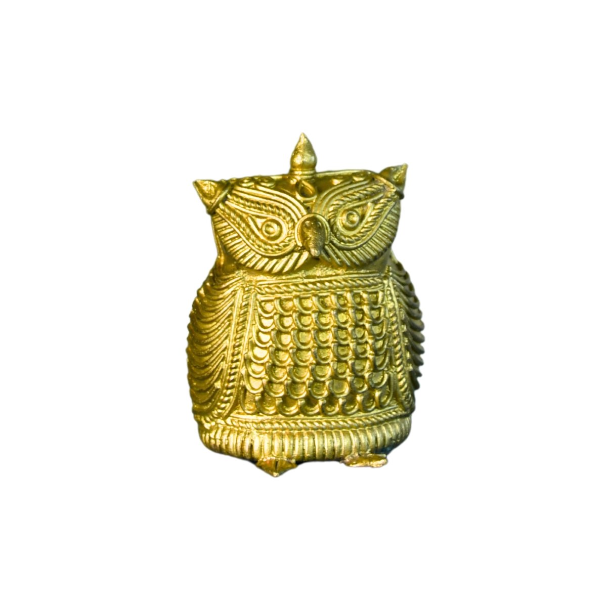 Dhokra Owl Brass Tabletop: Artisan Home Decor Masterpiece - Dhokra - Sowpeace - Dhokra - Dhokra tabletop