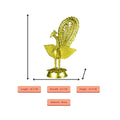Dhokra Peacock: Artisan Brass Tabletop Elegance - Dhokra - Sowpeace - Animal - Dokra