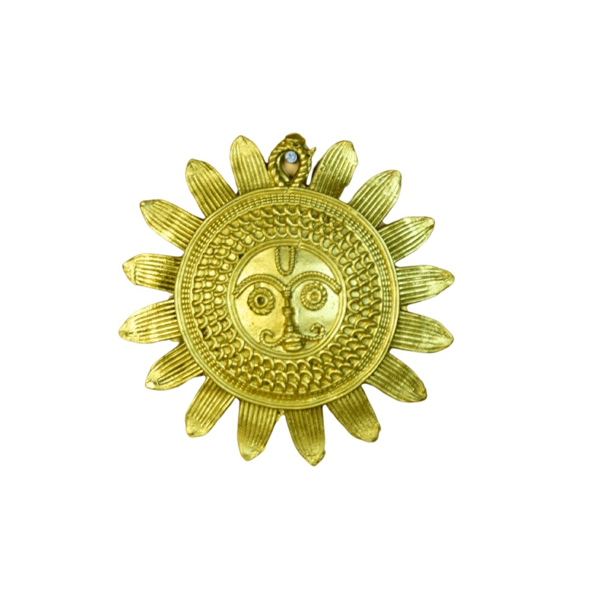 Dhokra Sunplate: Artisan Brass Tabletop Elegance for Home Decor - Dhokra - Sowpeace - Dokra - Wall decor