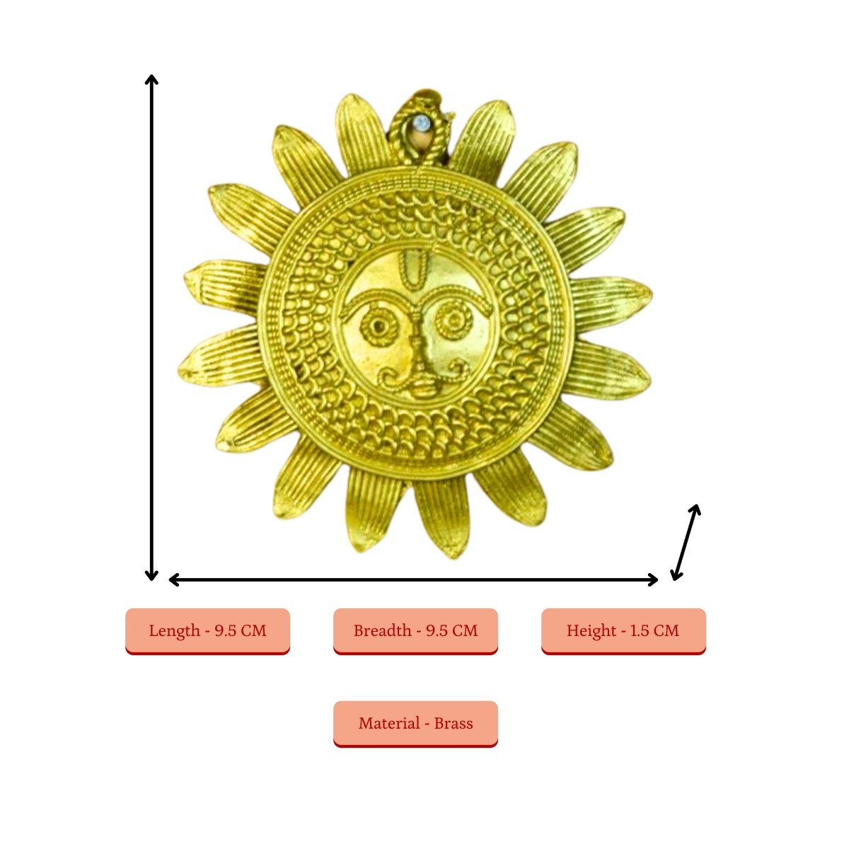 Dhokra Sunplate: Artisan Brass Tabletop Elegance for Home Decor - Dhokra - Sowpeace - Dokra - Wall decor