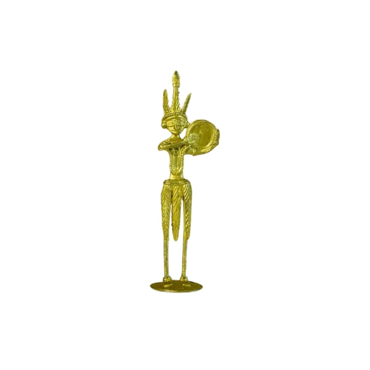 Dokra Drummer: Artisan Brass Tabletop Decor Masterpiece - Dhokra - Sowpeace - Dhokra tabletop - Dokra