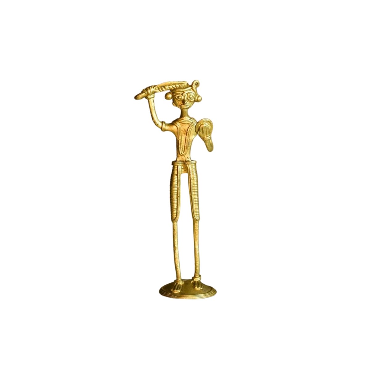 Dokra Farmer Solo T2: Brass Tabletop Elegance - Dhokra - Sowpeace - Dhokra tabletop - Dokra