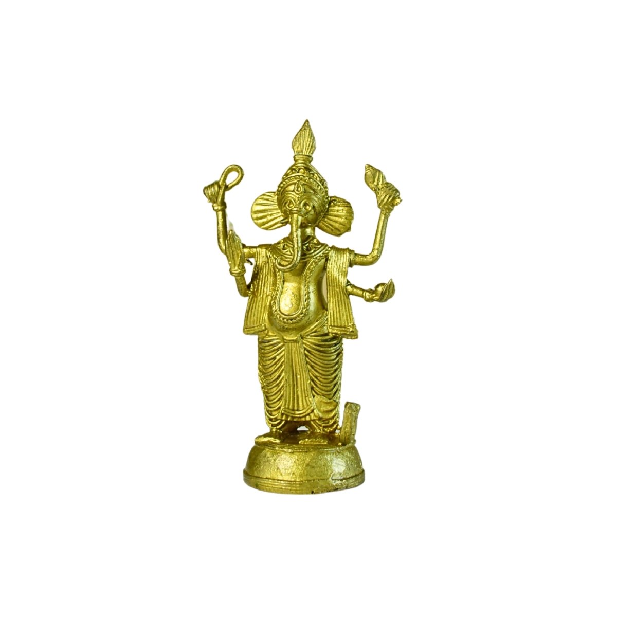 Dokra Ganesh: Brass Tabletop Masterpiece for Unique Home Decor - Dhokra - Sowpeace - Dhokra tabletop - Dokra